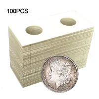 100pcs Dia. 40mm Cardboard Coin Holders Storage Clip case paper bags Flip Paper Boards 1 oz Coin Collection Holder Supplies Flip  Photo Albums