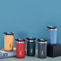 【CW】Vacuum Insulated Coffee Mug  Double-wall Stainless Steel Travel Tumbler With Drinking Lid