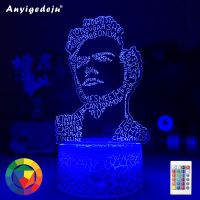 ✷ Newest Abstract portrait 3d Night Light lamp Gift for Fans Bedroom Decor Light Led Touch Sensor Color Changing Work Desk Lamps