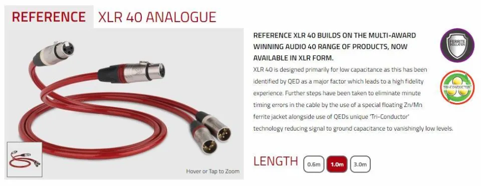 QED REFERENCE AUDIO XLR 40 BALANCED CABLE | Lazada