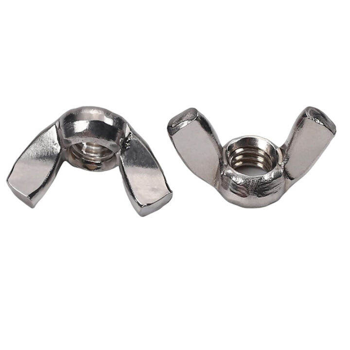 m3-m4-m5-m6-m8-m10-m12-stainless-steel-white-black-nylon-hand-tighten-nut-butterfly-nut-ingot-wing-nut