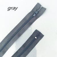 10 pcs. 10-60 cm (4-24 inches) gray Nylon Zippers Tailor Sewer Craft Crafters Door Hardware Locks Fabric Material