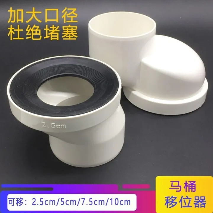 Drainage specialshaped connector to relocate the toilet toilet round