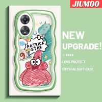 เคส JIUMOO สำหรับ OPPO A58 5G A58X 5G A78 5G เคสลายการ์ตูนดีไซน์ใหม่ปลาดาวแพททริกสีสันสดใสขอบครีมน่ารักเคสมือถือกันกระแทกแบบใสนุ่มโปร่งใสลายกล้องถ่ายรูปสร้างสรรค์เคสป้องกันอ่อนโยนแบบเรียบง่าย