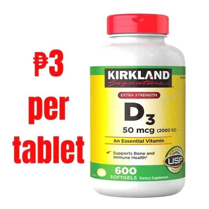 Quality product Kirkland Vitamin D3 50 mcg 2000 IU USA Version