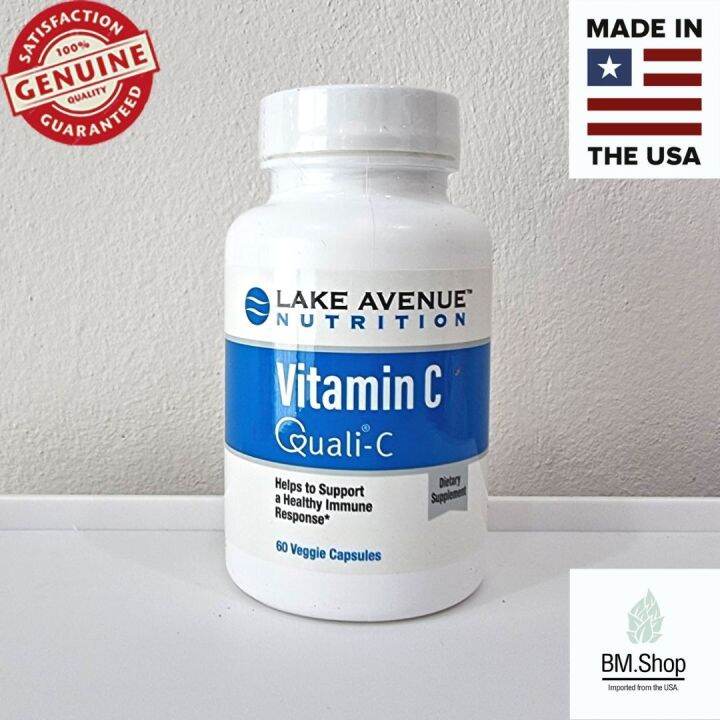 [พร้อมส่ง] Vitamin C, QualiC, 1,000 mg, 60 Veggie Capsules, Lake