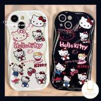 มิสสคอนนี่เคสลายการ์ตูน Hello Kitty สำหรับ Samsung A13 A34 A24 A04E A03 A20 A12 A02s A20s A53 A03s A52 A54 A04 A11 A32 A14 A23 A50 A33 A51มีความสุขแมวตัวปิดขอบโค้งงอ