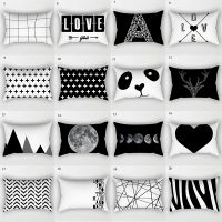 Black and White Pillowcase Decorative Cushion Cover Pillowcase Pillow Cushion Sofa Pillowcase