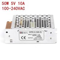 【support】 Techmanistan ตัวสลับแหล่งจ่ายไฟ5V 10A 50W,สำหรับแถบไฟ LED AC 100-240V อินพุตเป็น DC 5V