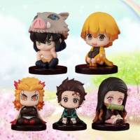 โมเดลฟิกเกอร์ Pvc ขนาด4ซม. รูปนักปราบปีศาจ Kimetsu No Yaiba 5ชิ้น/เซ็ต