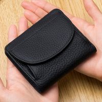 Genuine Leather Womens Wallets	RFID Card Holder Wallets For Female Short Portable Coin Purses Luxury Designer Women Wallet