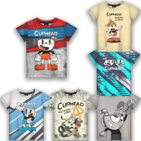 Cuphead เสื้อยืดอะนิเมะเกมสำหรับเด็ก,เสื้อยืด2023แขนสั้นสะดวกสบายและระบายอากาศฤดูร้อน