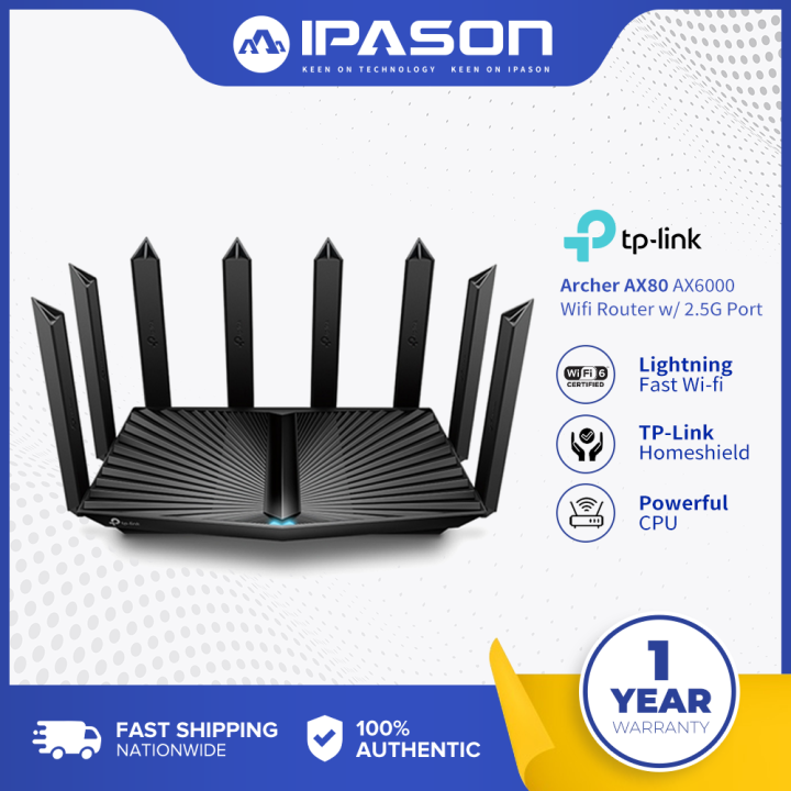 TP-Link Archer AX80 Lightning-Fast AX6000 8-Stream Wi-Fi 6 Router