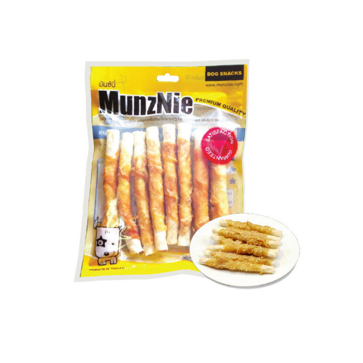 ขนมสุนัข-ขนมหมา-อาหารว่างสุนัข-munznie-อกไก่พันครันชี่-8-ชิ้น-x1-pack