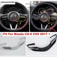 Auto Steering Wheel Button Decoration Frame Cover Trim Fit For Mazda CX-9 CX9 2017 2018 2019 2020 ABS Matte / Carbon Fiber Look