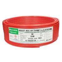 สายไฟ THW IEC01 RACER 1x2.5 ตร.มม. 30 ม. สีแดงELECTRIC WIRE THW IEC01 RACER 1X2.5SQ.MM 30M RED **สินค้าแนะนำ**