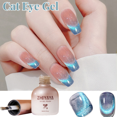 LaMart Store💅🏻【ZHIYAYA】10สี สีเจลลูกแก้ว สีออโรร่า รหัสสี สีแคทอายรุ่นใหม่ล่าสุด Cat Eye Nail Gel P-olish UV Nail Art Glue Manicure P-olish 🚛COD