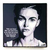 Ruby Rose รูบี้ โรส Model นางแบบ ออสเตรเลีย นักแสดง รูปภาพ​ติด​ผนัง​ pop art พร้อมกรอบและที่แขวน​ กรอบรูป​​ ของขวัญ รูปภาพ​ ของแต่งบ้าน