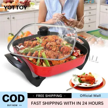 Multi-functional Electric Frying Pan Household Frying Pan Non-stick Pan  Large-capacity Integrated Electric Cooking Pot Small Electric Heating Pot  Student Dormitory Home Cooking Instant Noodles Electric Frying Pan Hot Pot  Steamer - Temu