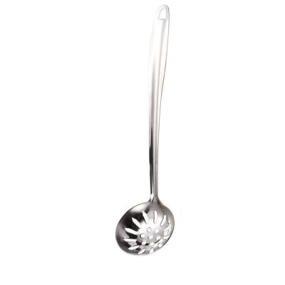 Hot Pot Spoon Stainless Steel Slotted Spoon Kitchen Household Smooth Round And Not Hurt Mouth Extended Handle Soup Convenient