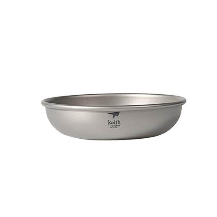 keith-camping-titanium-picnic-dishes-outdoor-150ml-450ml-saucer-outdoor-tableware-camping-plates-cutlery-ti5362ti5368