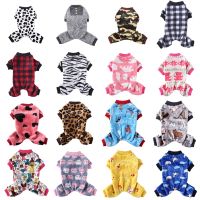 Dog Pajamas Winter Dog Clothes Print Warm Jumpsuits Coat For Small Dogs Puppy Dog Cat Chihuahua Pomeranian Clothing Jumpsuits