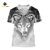 T SHIRT - (All sizes are in stock)   2023 Latest Harajuku Wolf 3D Printing Cool T-shirt Mens/Womens Short Sleeve Summer Top T-shirt Animal Fashion T-shirt  (You can customize the name and pattern for free)  - TSHIRT