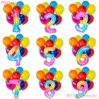 【DT】hot！ 40 Inch Number Foil Balloons Digit Helium Color Birthday Decorations Kids Globos