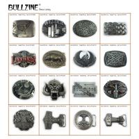 Bullzine Zinc Alloy Embos Skull Mjolnir THORSHAMMER VIKING Yudas Belt Buckle Tukang Kayu Mekanik Fishing Belt Buckle