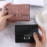 【CC】 Leather Wallet Clutch Pattern Three-fold Short Small Coin Purse Brand Design Soft Cash Card Holder