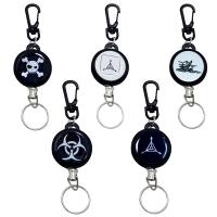 hot【cw】 1xSteel Wire Rope Retractable Alarm Elastic Keychain Recoil Sporty Anti Lost Yoyo Ski Pass ID Card