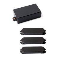 {:”》ฝา Humbucker Pickup พลาสติกผิดผนึกพอดีกับชิ้นส่วนกีตาร์กระบะสิงคโปร์ (สีดำ) &amp; สีดำ ST ฝาปิดขดลวดเดี่ยวปิดผนึก Pi