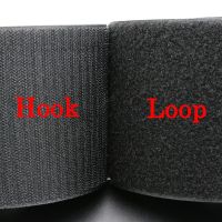 Baiann 1Meter/pairs 60mm Non-adhesive Hook and Loop fastener Tape Sewing-on the hooks adhesive Magic tape DIY Black and White