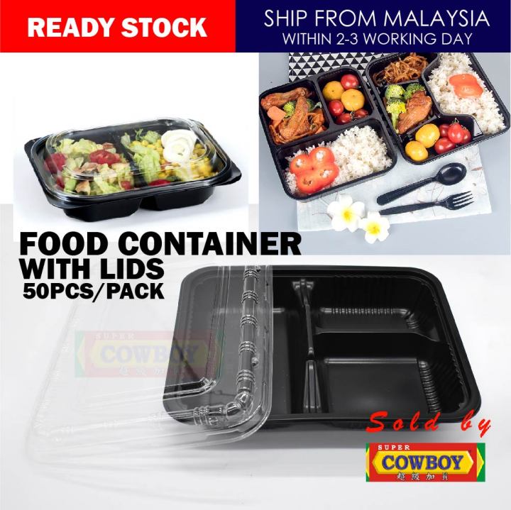 3 Com.Bento Box(Black)(BT-1)