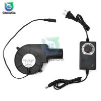 9733 Turbo Blower DC 12V 2.94A Blower Cooler พัดลมสำหรับบาร์บีคิวรถที่นั่ง US Plug Power Adapter ปรับความเร็ว