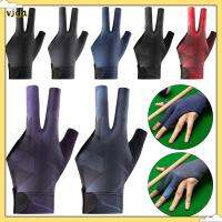 VJDA 1Pcs สติกเกอร์กันลื่น ถุงมือบิลเลียด ผ้ายืดหยุ่นได้ ซ้ายมือขวา อุปกรณ์สนุ๊กเกอร์ ทนทานต่อการใช้งาน การฝึกอบรมการ ถุงมือสามนิ้ว บิลเลียดพูล