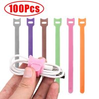 Charger Cord Winder Ties Cable Organizer Wire Management Holder Reusable Clip Protector Nylon Strap Mouse Earphones Hoop Tape Cable Management