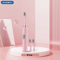 ZZOOI Sonic Toothbrush Battery Type Electric for Adults Ultrasonic Automatic Vibrator Whitening IPX7 Waterproof 3 Brush Head