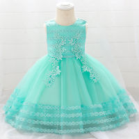 Summer Lace Princess Baby Dress For Girl Christmas Birthday Party Clothing Kid Wedding Pink Flower Dresses Children Prom Costume