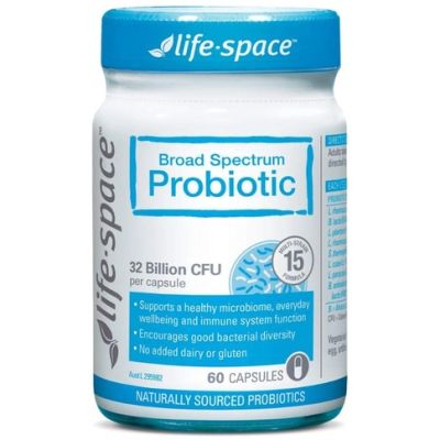 Life Space Broad Spectrum Probiotic  60 Capsules 30 Billion CFU โพรไบโอติก 15 สายพันธุ์ 32 พันล้านตัว