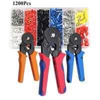 （Conbo metals）0.25-10mm2 Self-Adjusting Crimping Pliers Tool Kit With 1200 Wire Insulated Terminals Hand Tool Set Electrician Crimper HSC8 6-4