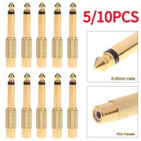 6.35mm Mono Male Jack To RCA Female Plug Gold Plated Pure Copper 6.35mm Male Jack To RCA Female Audio Adapter Low Signal Loss