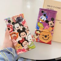 เคสโทรศัพท์ลายการ์ตูนน่ารักวินนี่ช้อนส้อมมีดหมีพูห์มิกกี้เมาส์เคสโทรศัพท์มือถือเพื่อนสำหรับ iPhone 14 Pro Max 13 Pro Max ฝาหลังซิลิโคนนิ่มสำหรับ iPhone 12 Pro Max 11