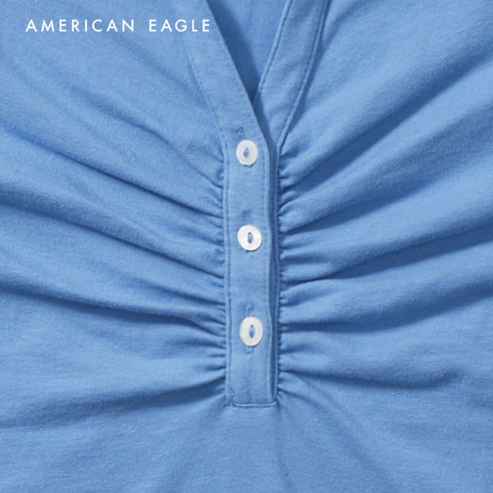 american-eagle-ruched-front-polo-t-shirt-เสื้อโปโล-ผู้หญิง-ewts-037-8605-400