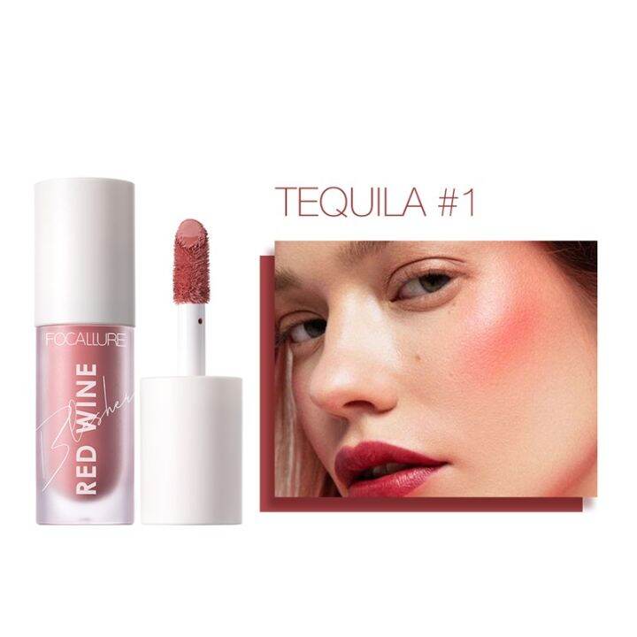 FOCALLURE Liquid Blush HANGOVER RED WINE Natural Cheek Tint Blusher