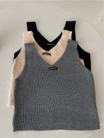 ✆ Crop 2022 Knitted Street Cotton V-Neck Plain