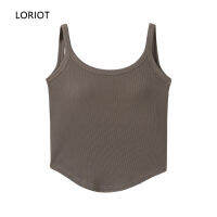 LORIOT เสื้อชั้นในสตรีเสื้อครอปแต่งโครงเสื้อกล้ามเสื้อกล้ามเสื้อกล้าม Sando เสื้อกล้ามลำลองแขนกุดเซ็กซี่ SA1539เกาหลี