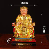 รูปปั้นพระพุทธห้องครัวทำจากเรซินเคลือบทองขนาด12นิ้วลายเทพเจ้า