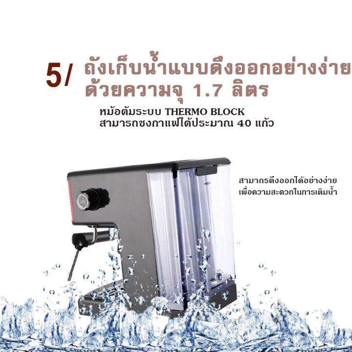 เครื่องชงกาแฟ-รุ่น-gemilai-crm3601-coffee-machine-gemilai-crm3601-มาตรฐานแรงดัน-15-บาร์และด้ามชง-58-มม-ใช้งานง่าย-ยินดีให้คำแนะนำวิธีใช้งานค่ะ