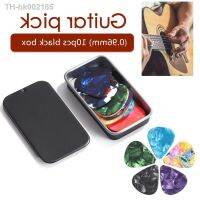 ☾ 10 Guitar Picks in 1 Metal Tin Box Alice Accessories Acoustic Electric Mediator Guitarra Violao 0.46 0.71 0.96 mm